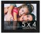 5x4 Solid Wood Picture Frame with UV-Resistant Acrylic & Acid-Free Backing, Available in 6 Finishes: Matte Black, Matte White, Metallic Bronze, Silver, Natural Wood Grain & Mahogany
